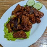 Eggplant and Tempeh Penyet at Mai3 Veggie Kitchen - Raya Tuban in Kuta