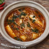 Vegan soup Mushrooms  at Mai3 Veggie Kitchen - Raya Tuban in Kuta