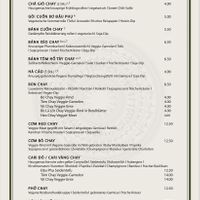 vegan menu   at Viet Pho in Frankfurt