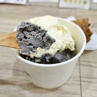 Pina colada and black sesame at Nice Cream in Taipei