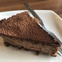 amazing chocolate cheesecake 😋  at Nick's Italian Kitchen in Dharamshala
