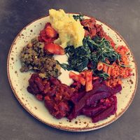 Different Salads at Mom's Table  in Augsburg