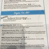Some of the vegan choices! They also have salads & soups! at Mendocino Farms in Brea