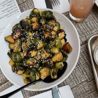 Sriracha Glazed Brussels Sprouts  at The Beer Plant in Austin