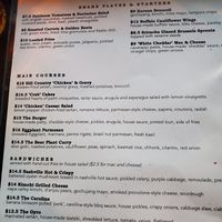 Menu at The Beer Plant in Austin