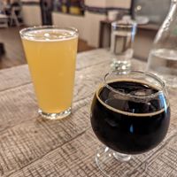 Pineapple Curuba Wheat, and the newest dark beer; pecan pie. at The Beer Plant in Austin