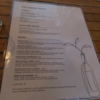 The dinner menu   at The Beer Plant in Austin