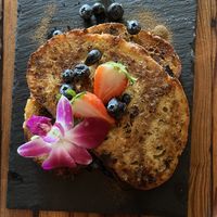 French toast with sourdough bread  at The Beer Plant in Austin