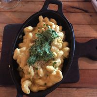 Mac and Cheese with pesto  at The Beer Plant in Austin