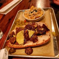 Chicago Italian beef and Mac and cheese at The Beer Plant in Austin