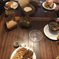 Chicken and waffles at The Beer Plant in Austin