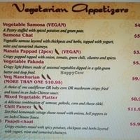 Vegetarian appetizers at Curry and Kabab in Port Charlotte