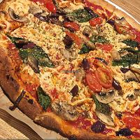 vegan pizza at Blaze Pizza in Chicago