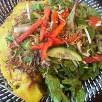 Crispy Vietnamese pancake at Hoo Gah in Bendigo