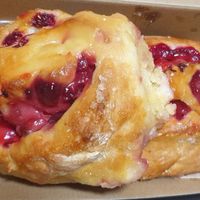 Raspberry and lemon curd vegan scrolls - delicious!! at Hoo Gah in Bendigo