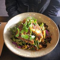 Crusted tofu on zoodles/veg  at Hoo Gah in Bendigo