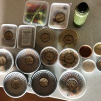 Set for the week!  Theres an option to send back containers for reuse/recycling.   at Sprout Korea Natural Whole Food Service in Seoul