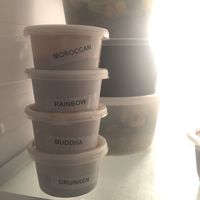 Alll the bowls at Sprout Korea Natural Whole Food Service in Seoul