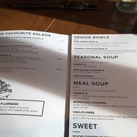 some of the many vegan items marked  at SLA - Kruisweg in Haarlem