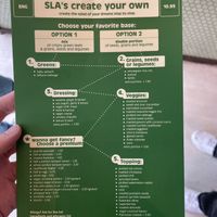 Create your own Menu  at SLA - Middenweg in Amsterdam