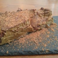 Avocado cake at Foodprintz Cafe in Lisbon