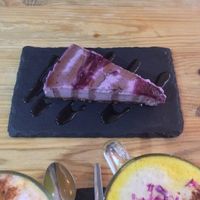 Blueberry cheesecake at Foodprintz Cafe in Lisbon