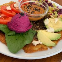 Chickpea Pancake at Foodprintz Cafe in Lisbon