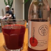 Bloody lovely that is. I'd definitely have that again. It's got a very wholefood flavour a rich sweetness to it. at Raw Nest in Krakow