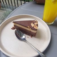 Nutella raw cheesecake at Raw Nest in Krakow