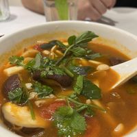Tom yam soup, deeelicious with lots of flavor and not too much tomato.  at Veggielicious Thai in Petaling Jaya