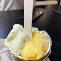 Lime basil and mandarin were the standout flavours from what we tried!  at Amorino in Nice