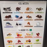 menu at Amorino in Strasbourg