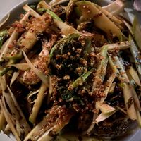 Quinoa Brussels sprouts with truffle oil  at Ladybird in New York City