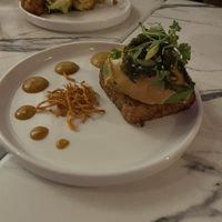 Avocado over crispy rice   at Ladybird in New York City