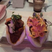 Buffalo maitake and po boy bao buns at Ladybird in New York City