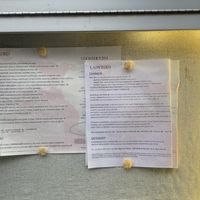 Wall menu  at Ladybird in New York City