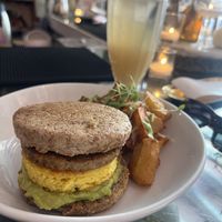 egg sandwich and boobie punch  at Ladybird in New York City
