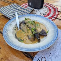 Satay aubergine   at A Venda in Faro