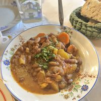 Traditional bean stew  at A Venda in Faro