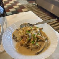 Mushrooms in spicy satay sauce  at A Venda in Faro