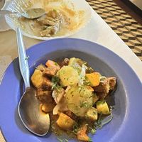 Pica pau made with bread and potatoes   at A Venda in Faro