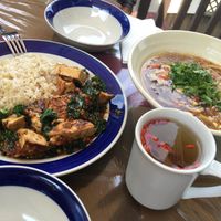 Delicious vegan food at How Shang Shway Tea House in Nelson