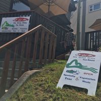 Outside at How Shang Shway Tea House in Nelson