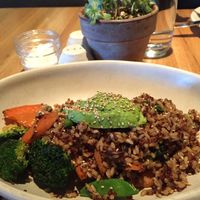 teriyaki grain bowl with veggies at True Food Kitchen in Palo Alto