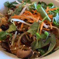 Vegan noodle bowl with added tofu  at True Food Kitchen in Palo Alto