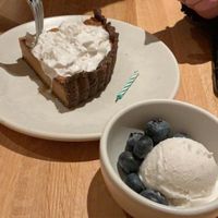 vegan squash pie and vegan ice cream :) at True Food Kitchen in Palo Alto