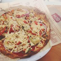 Regular crust vegan pizza at Mod Pizza - 6th Ave in Seattle