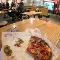 This is a vegan deep dish crust pizza at Mod Pizza - 6th Ave in Seattle