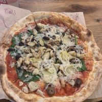 Vegan cheese, roasted garlic, artichoke, spinach and olives! at Mod Pizza in Naperville