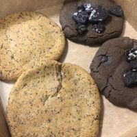 coffee cookie and chocolate cookie crunch at Midnight Cookies in Gainesville